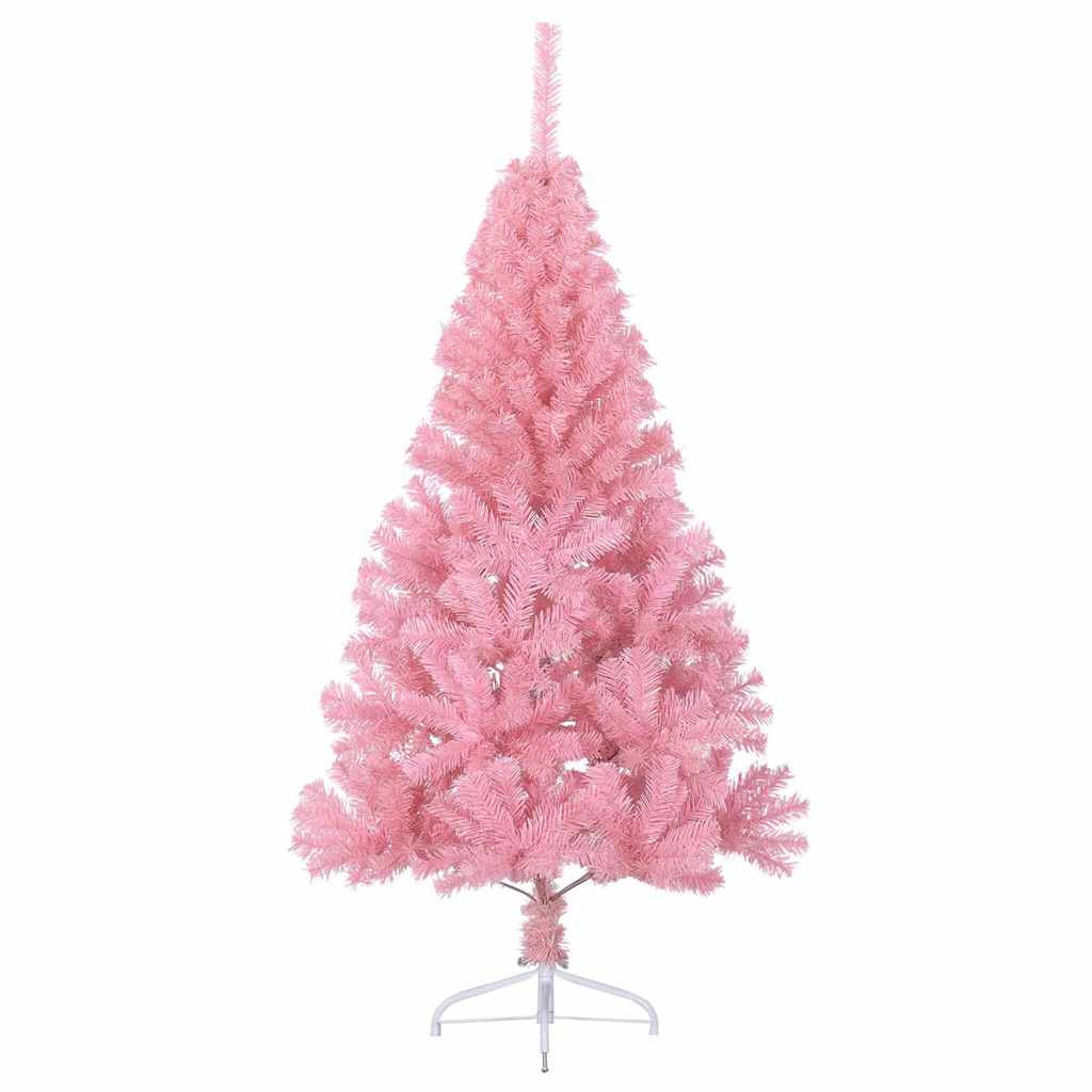8721288280619_wbg-fr_en_hd_5 vidaXL Artificial Pre-lit Christmas Tree Pink 240 cm PVC - Image 6