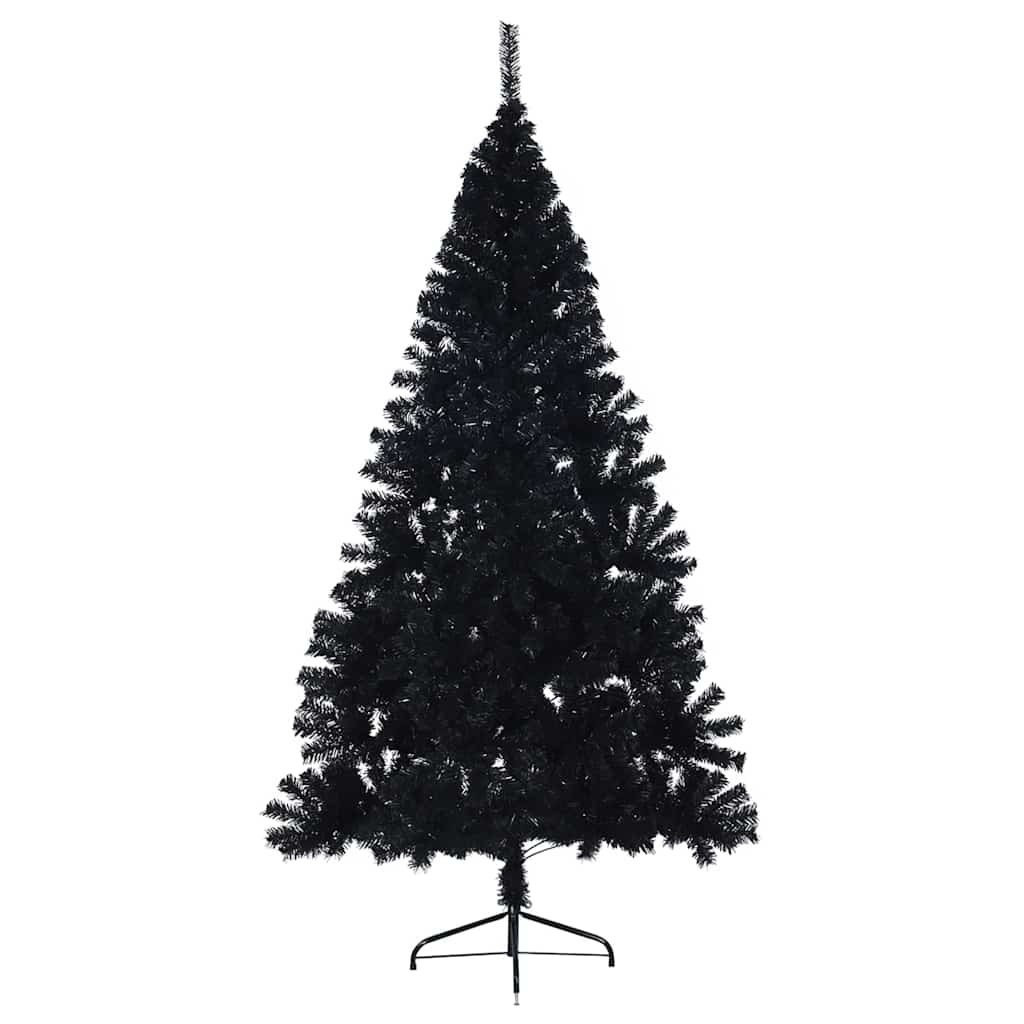 8721288281265_wbg-fr_en_hd_5 vidaXL Artificial Pre-lit Christmas Tree Black 240 cm PET - Image 6