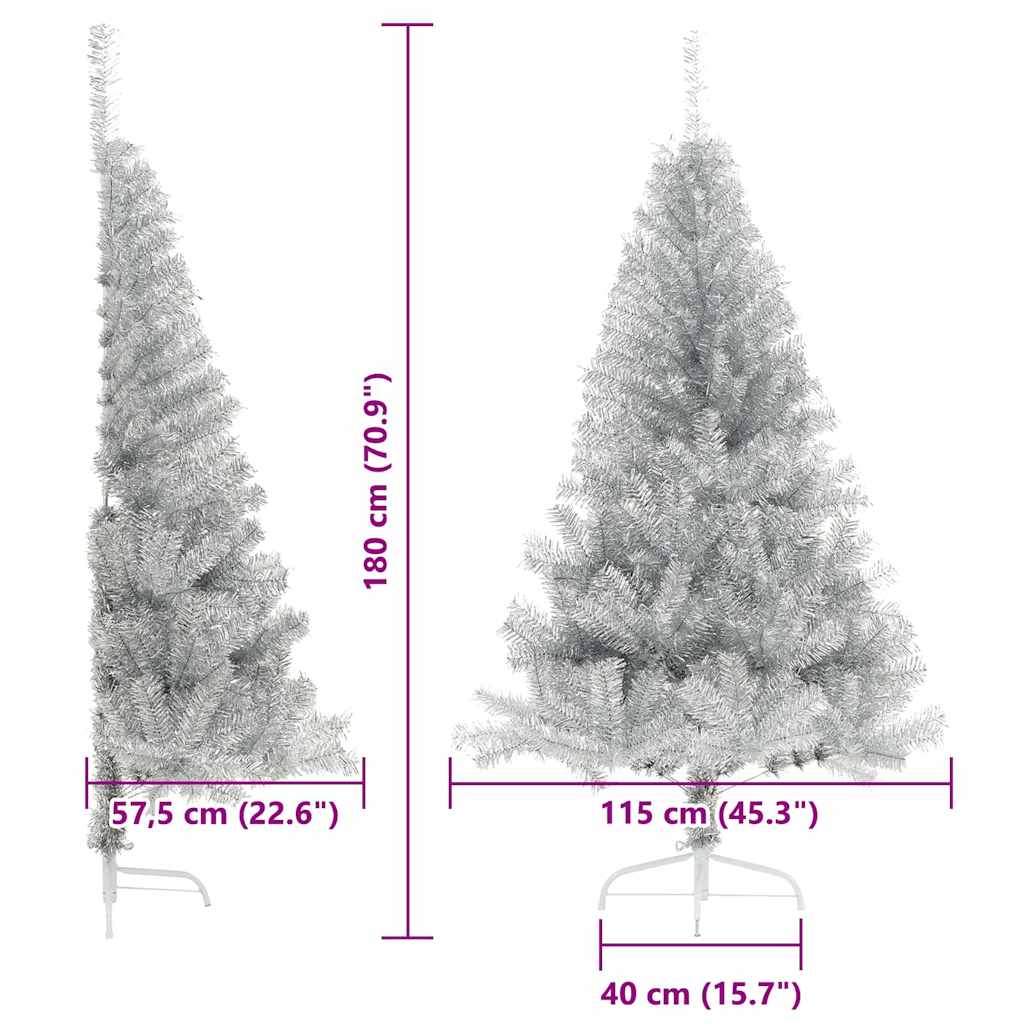 8721288281623_wbg-siz_en_hd_1 vidaXL Artificial Pre-lit Christmas Tree Silver 180 cm PET - Image 13