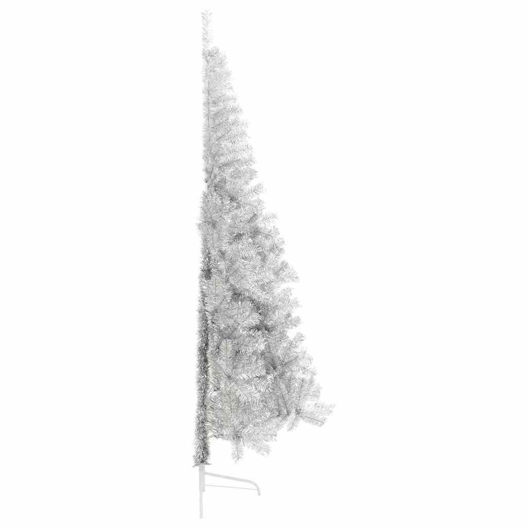8721288281753_wbg-si_en_hd_5 vidaXL Artificial Pre-lit Christmas Tree Silver 210 cm PET - Image 6