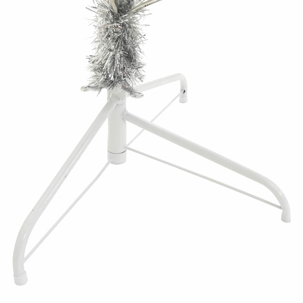 8721288281883_detail_en_hd_3 vidaXL Artificial Pre-lit Christmas Tree Silver 240 cm PET - Image 9