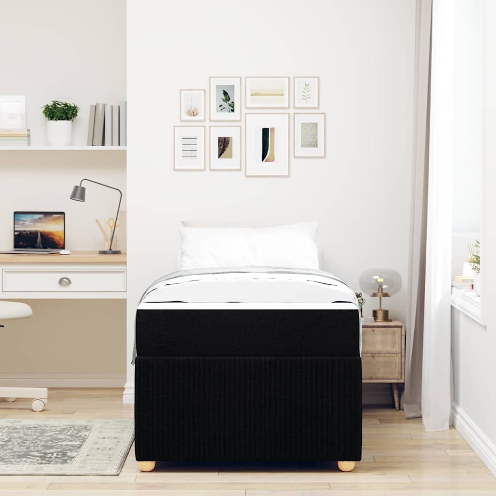 8721288294265_mo-im_en_hd_2 vidaXL Bed Frame with Mattress with Mattress Black 90 x 190 cm Fabric - Image 5