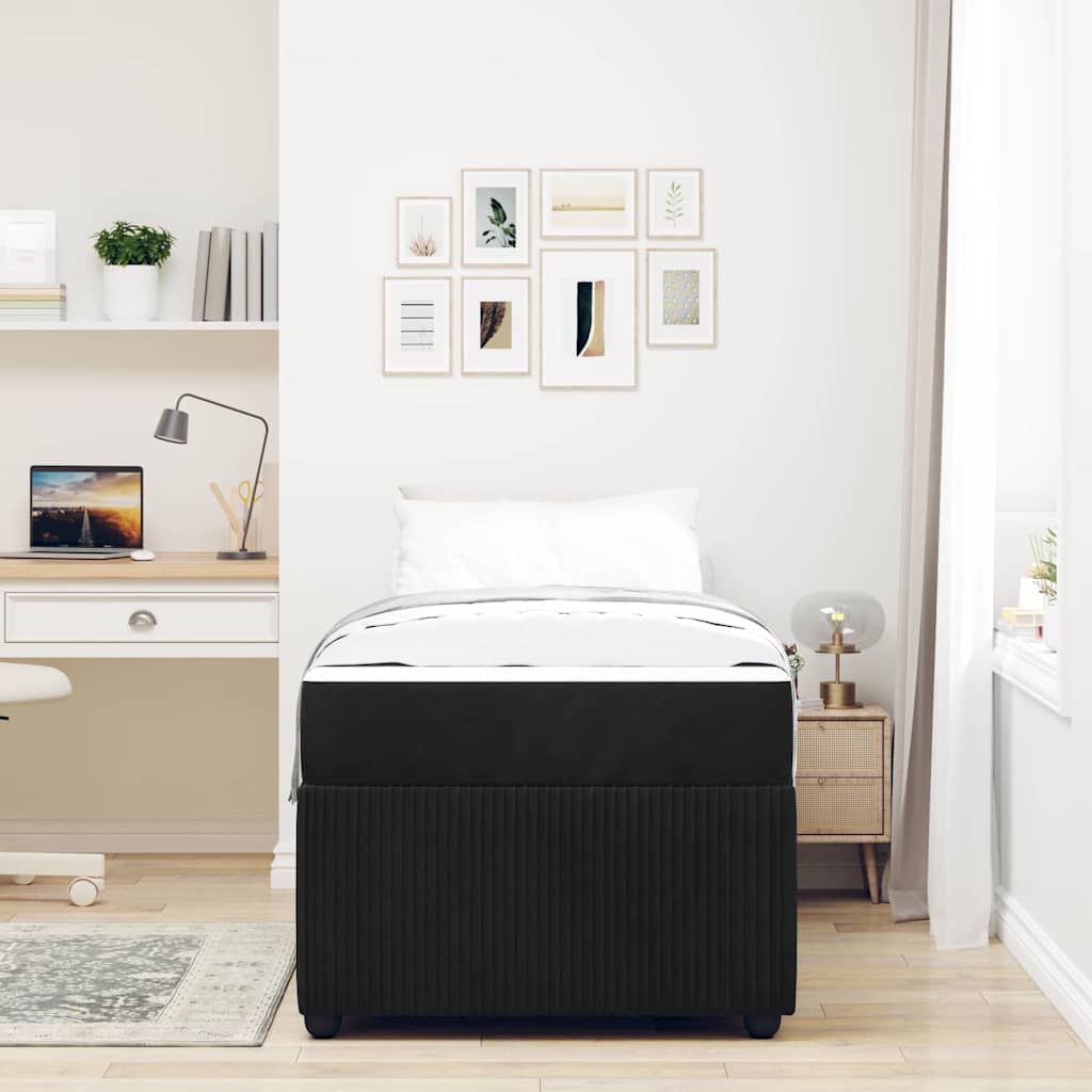 8721288294333_mo-im_en_hd_2 vidaXL Bed Frame with Mattress with Mattress Black 90 x 190 cm Velvet - Image 5