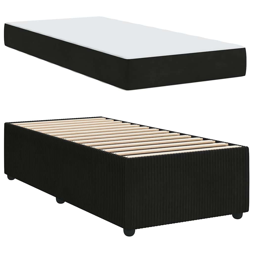 8721288294333_wbg-an_en_hd_2 vidaXL Bed Frame with Mattress with Mattress Black 90 x 190 cm Velvet - Image 6