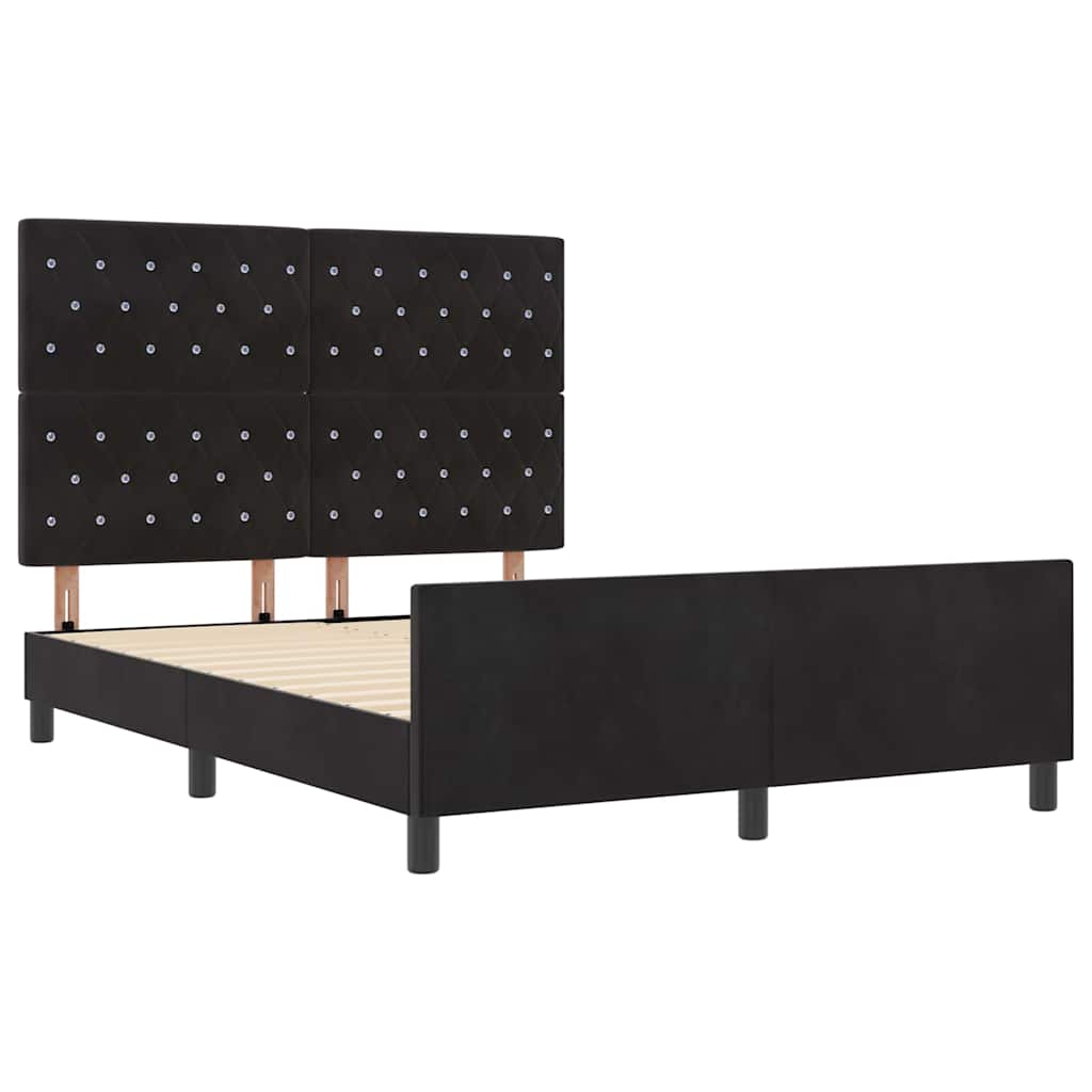 8721288341549_wbg-an_en_hd_2 vidaXL Bed Frame Black 150 x 200 cm Velvet - Image 6