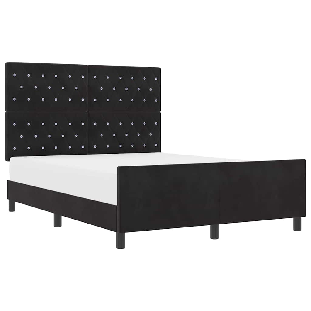 8721288341549_wbg-mo_en_hd_1 vidaXL Bed Frame Black 150 x 200 cm Velvet - Image 3
