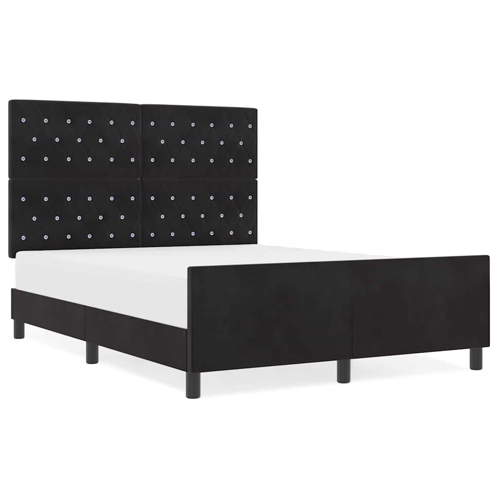 8721288341549_wbg-wa_en_hd_1 vidaXL Bed Frame Black 150 x 200 cm Velvet - Image 4