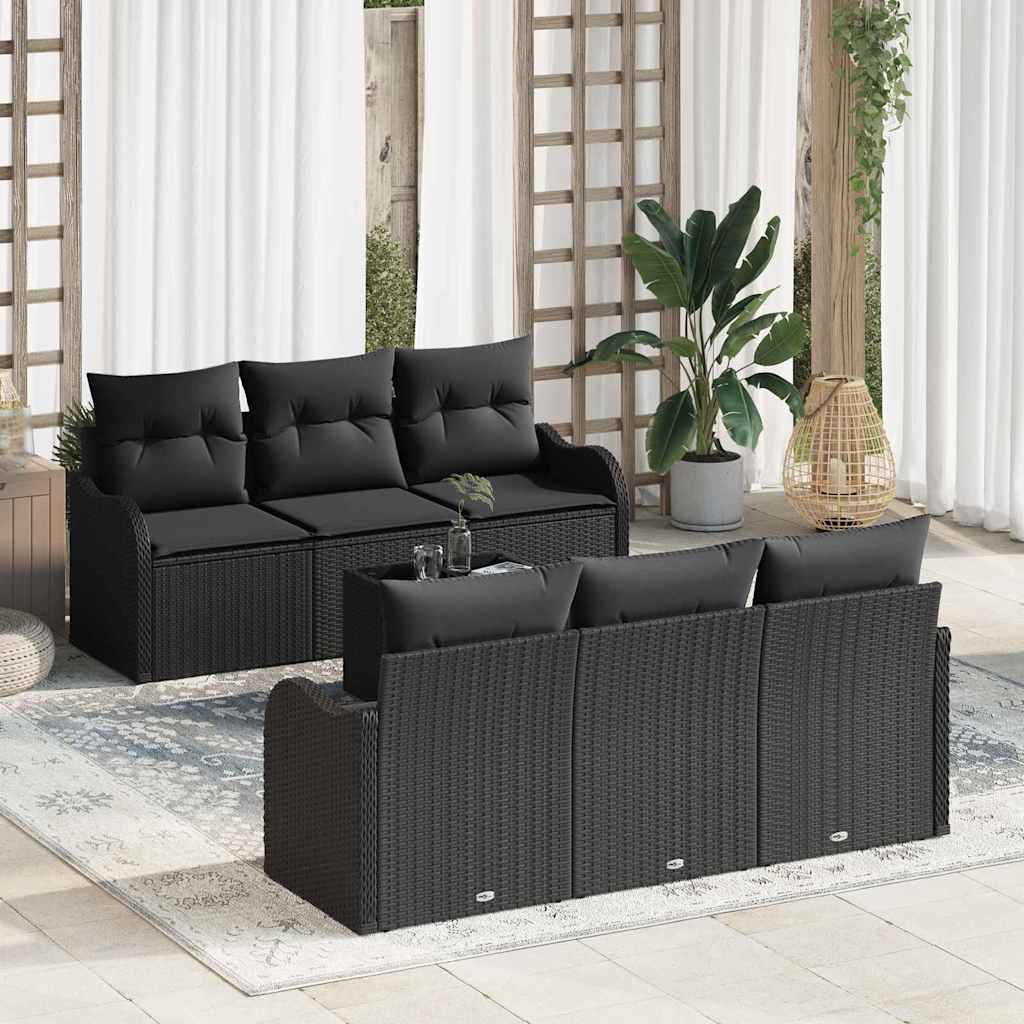 8721288345332_mo-im_en_hd_1 vidaXL Garden Sofa Set with Cushion Manual 7 pcs Black 55 x 55 x 37 cm - Image 1
