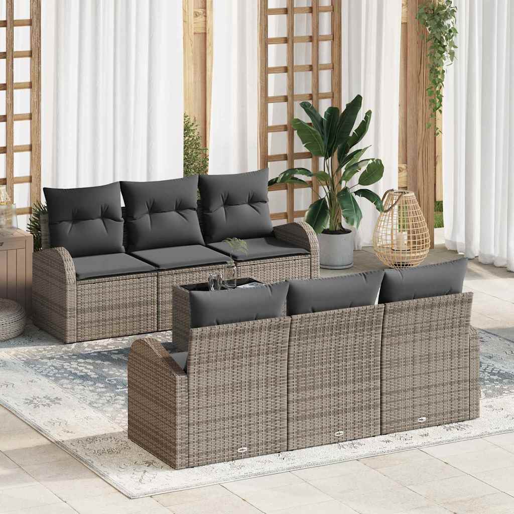 8721288348692_mo-im_en_hd_1 vidaXL Garden Sofa Set with Cushion Manual 7 pcs Grey 55 x 55 x 37 cm - Image 1