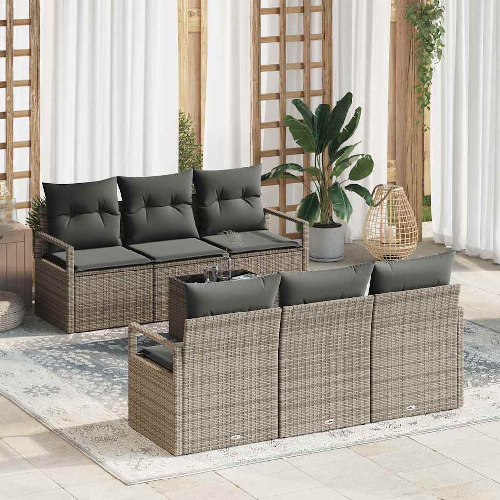 8721288352095_mo-im_en_hd_1 vidaXL Garden Sofa Set with Cushion Manual 7 pcs Grey 55 x 55 x 37 cm - Image 1