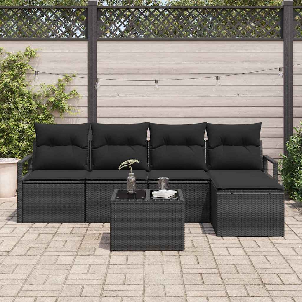 8721288352934_mo-im_en_hd_2 vidaXL Garden Sofa Set 6 pcs Black Poly Rattan and Powder-Coated Steel - Image 3