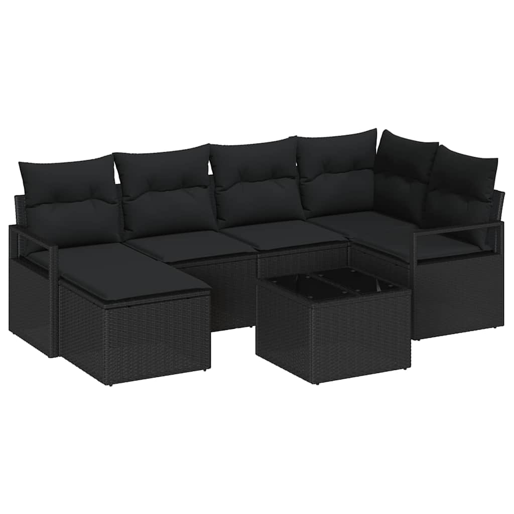 8721288354037_wbg-an-m_en_hd_6 vidaXL Garden Sofa Set 7 pcs Black Poly Rattan and Powder-Coated Steel - Image 2