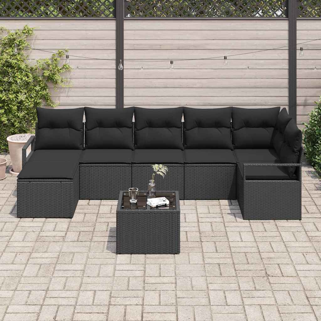 8721288354235_mo-im_en_hd_2 vidaXL Garden Sofa Set 8 pcs Black Poly Rattan and Powder-Coated Steel - Image 3