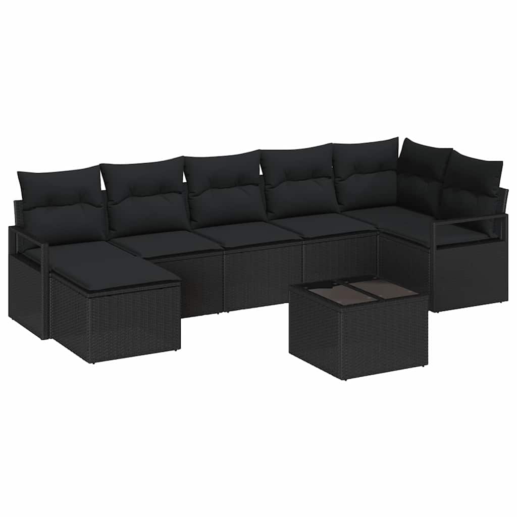 8721288354235_wbg-an-m_en_hd_6 vidaXL Garden Sofa Set 8 pcs Black Poly Rattan and Powder-Coated Steel - Image 2