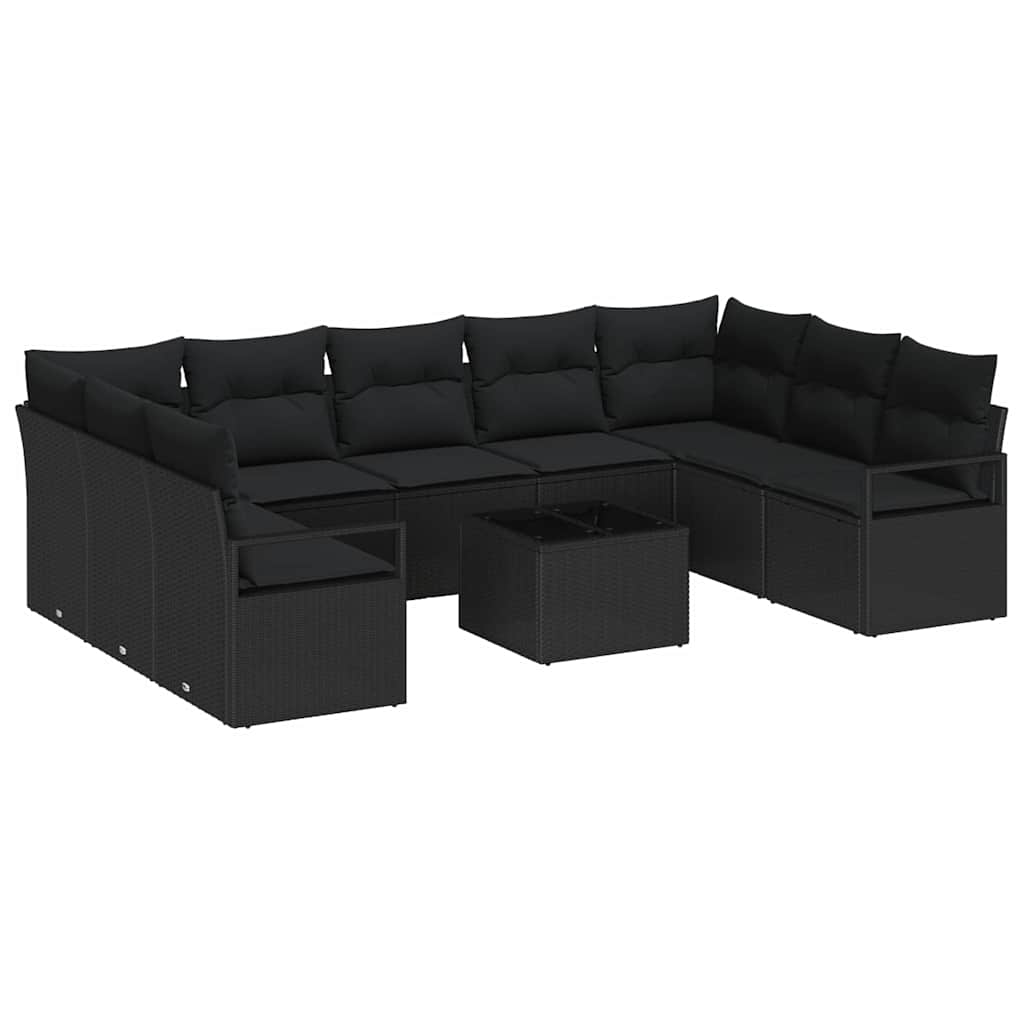 8721288354938_wbg-an-m_en_hd_5 vidaXL Garden Sofa Set 10 pcs Black Poly Rattan, Powder-Coated Steel - Image 2