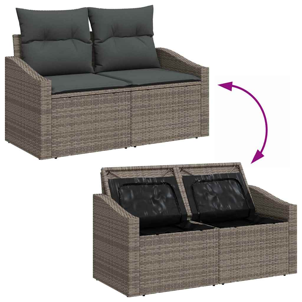 8721288356291_wbg-fu_en_hd_1 vidaXL Garden Dining Set with Cushion with Storage 6 pcs Light Grey - Image 10