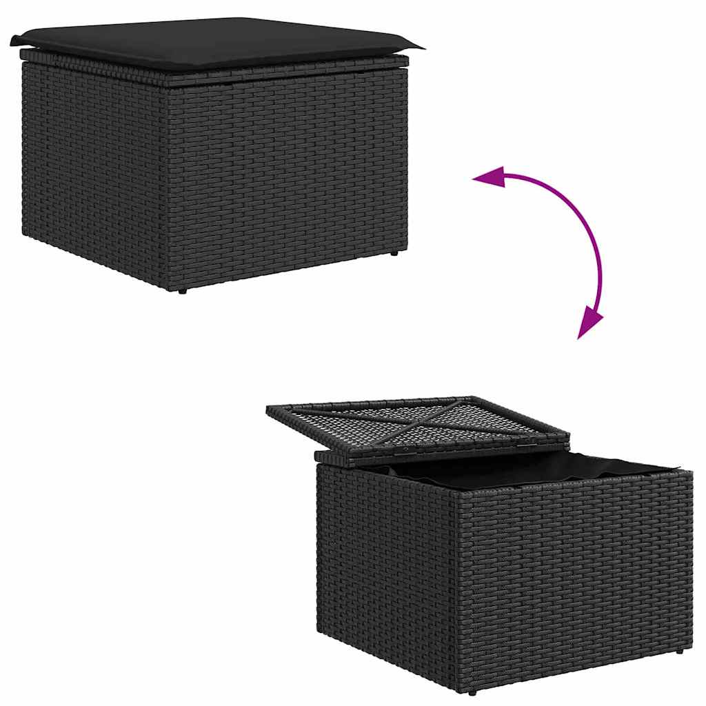 8721288357939_wbg-fu_en_hd_3 vidaXL Garden Dining Set with Cushion with Storage 9 pcs Black - Image 13