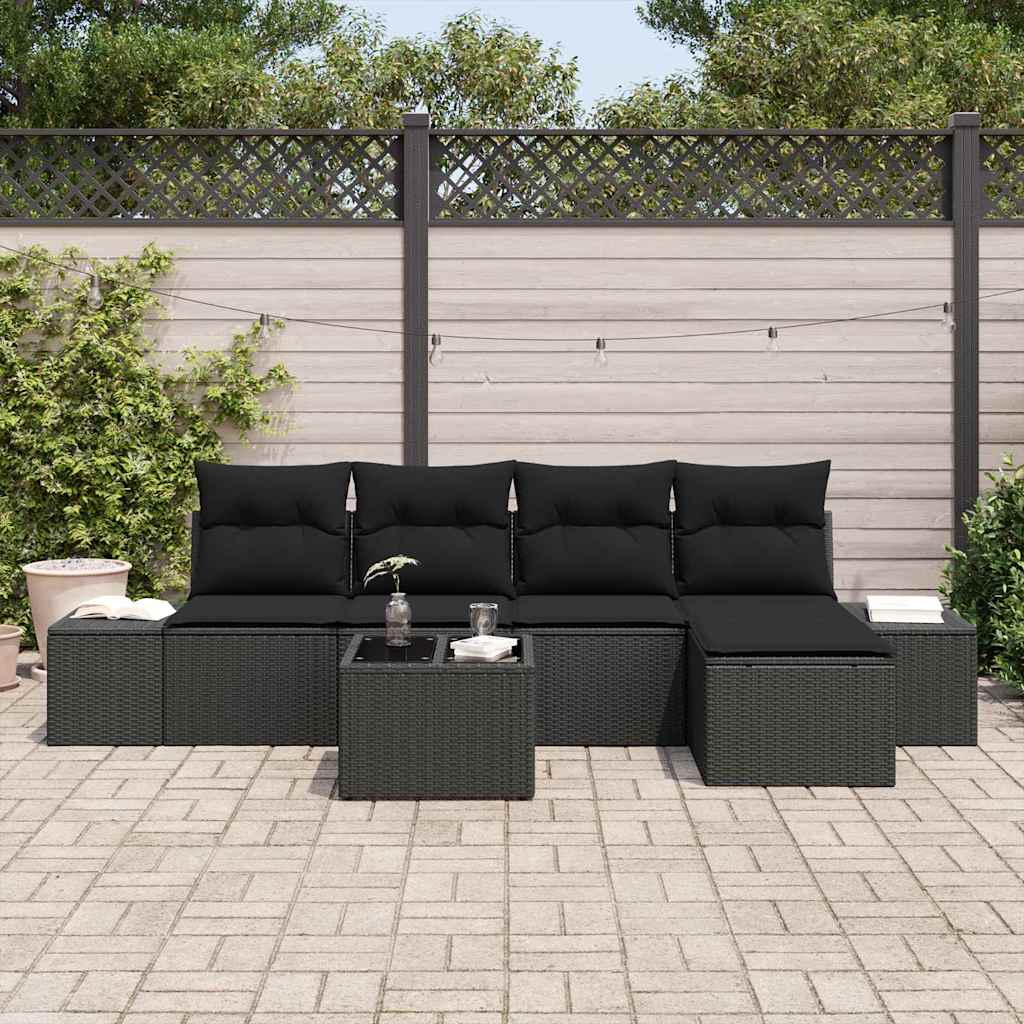 8721288359735_mo-im_en_hd_2 vidaXL Garden Sofa Set 6 pcs Black Poly Rattan and Powder-Coated Steel - Image 3