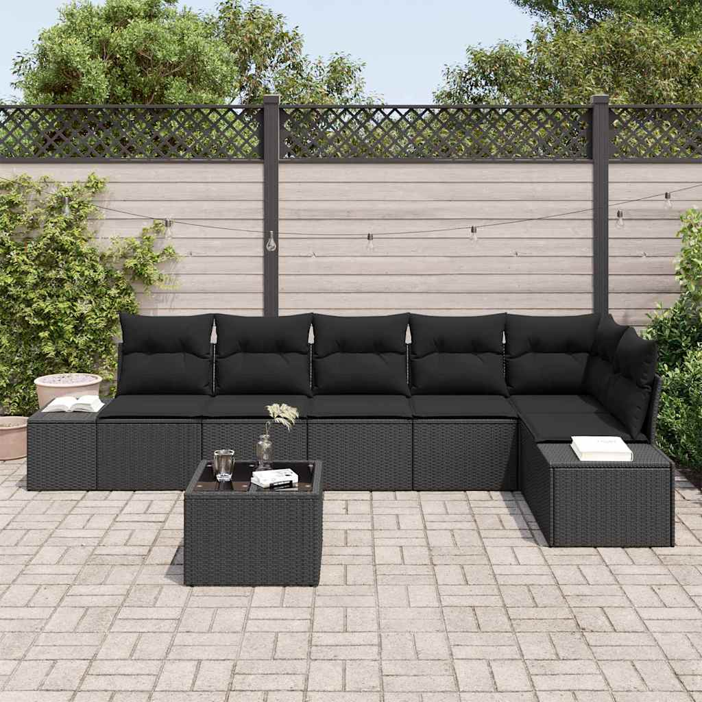 8721288360335_mo-im_en_hd_2 vidaXL Garden Sofa Set 7 pcs Black Poly Rattan and Powder-Coated Steel - Image 3