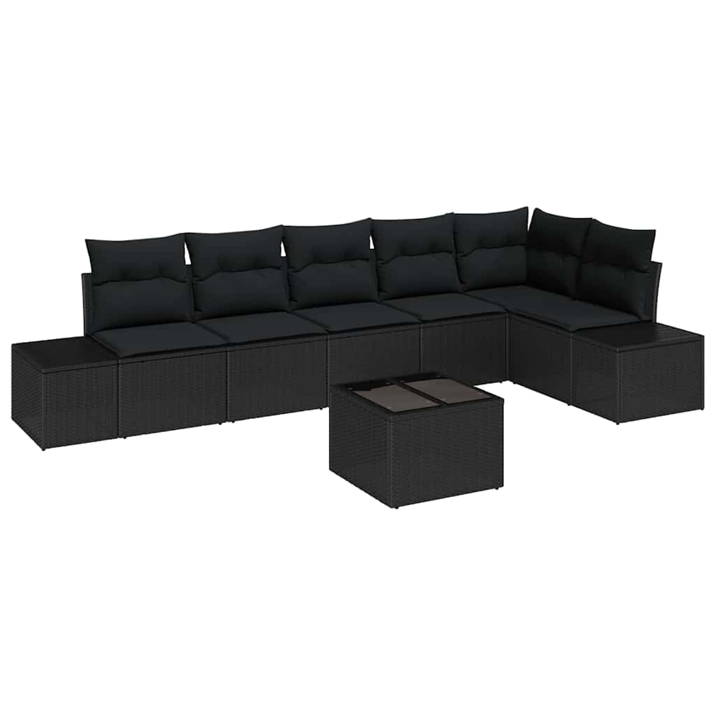 8721288360335_wbg-an-m_en_hd_5 vidaXL Garden Sofa Set 7 pcs Black Poly Rattan and Powder-Coated Steel - Image 2