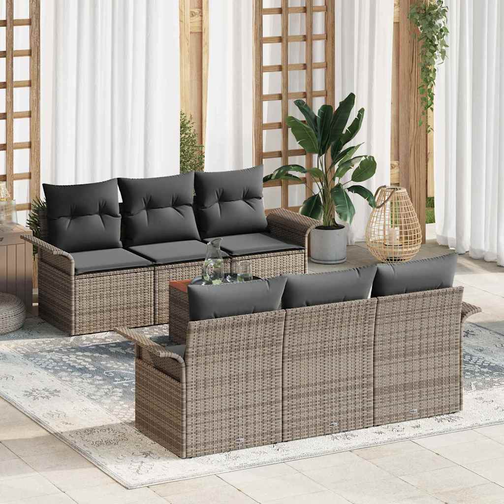 8721288362124_mo-im_en_hd_1 vidaXL Garden Sofa Set with Cushion Manual 7 pcs Grey 55 x 55 x 37 cm - Image 1