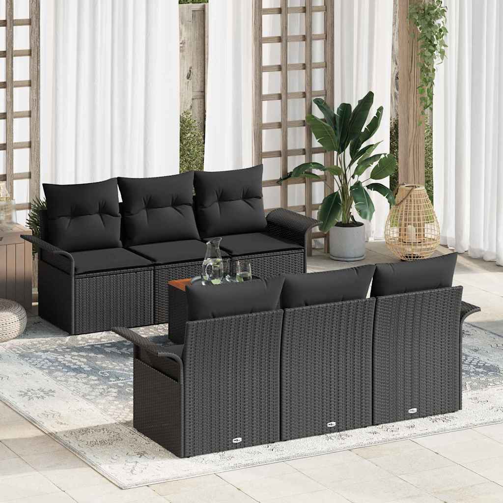 8721288362155_mo-im_en_hd_1 vidaXL Garden Sofa Set with Cushion Manual 7 pcs Black 55 x 55 x 37 cm - Image 1