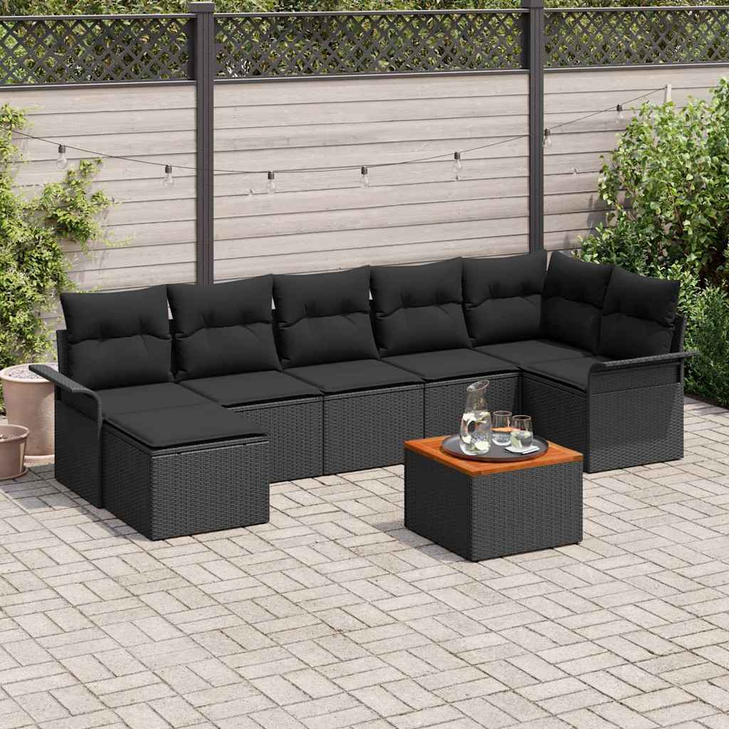 8721288362995_mo-im_en_hd_1 vidaXL Garden Sofa Set with Cushion with Storage 8 pcs Black - Image 1