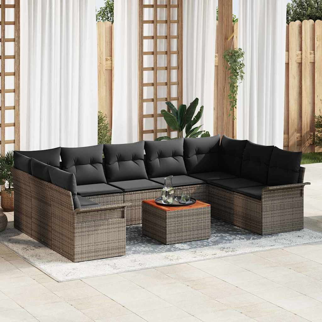 8721288363107_mo-im_en_hd_1 vidaXL Garden Sofa Set with Cushion Manual 10 pcs Grey 55 x 55 x 37 cm - Image 1
