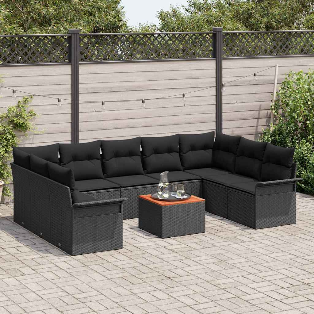 8721288363138_mo-im_en_hd_2 vidaXL Garden Sofa Set with Cushion 10 pcs Black 55 x 55 x 37 cm - Image 3