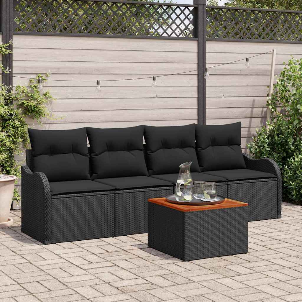 8721288363275_mo-im_en_hd_1 vidaXL Garden Sofa Set with Cushion Manual 5 pcs Black 55 x 55 x 37 cm - Image 1