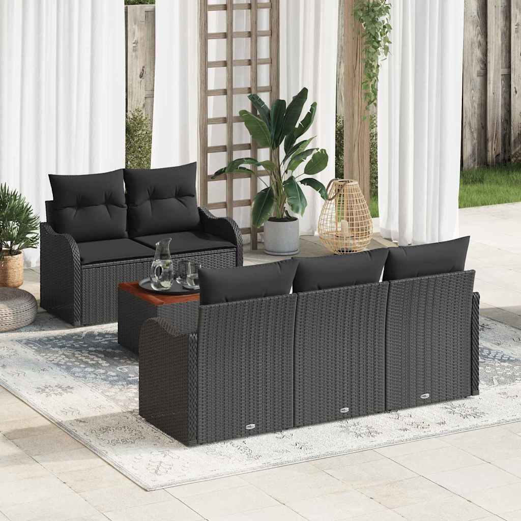 8721288363343_mo-im_en_hd_1 vidaXL Garden Sofa Set with Cushion Manual 6 pcs Black 55 x 55 x 37 cm - Image 1
