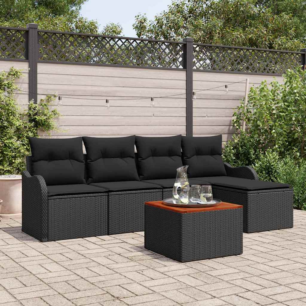 8721288363831_mo-im_en_hd_2 vidaXL Garden Sofa Set 6 pcs Black - Image 3