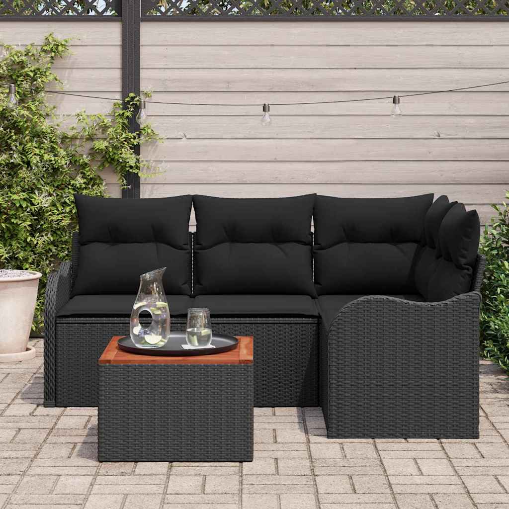 8721288363909_mo-im_en_hd_2 vidaXL Garden Sofa Set 5 pcs Black - Image 3