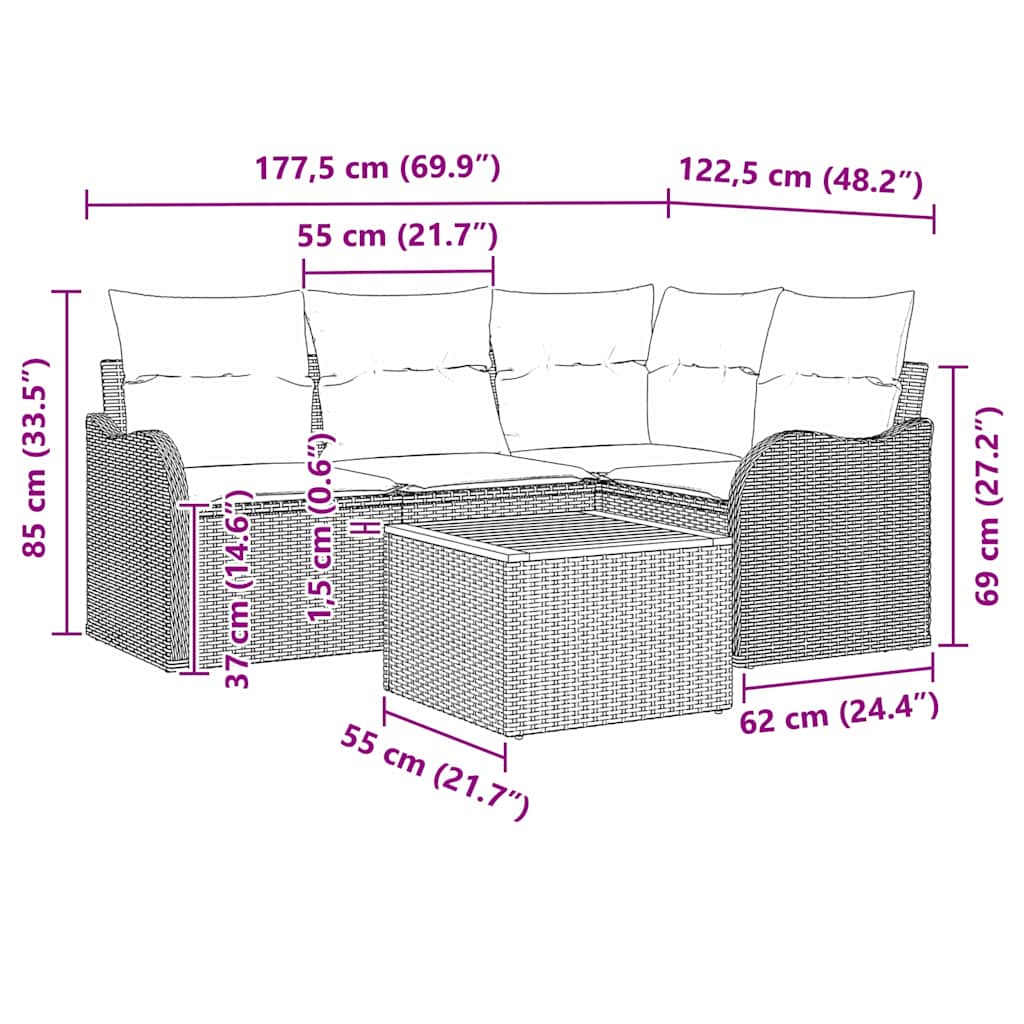 8721288363909_wbg-siz_en_hd_1 vidaXL Garden Sofa Set 5 pcs Black - Image 13