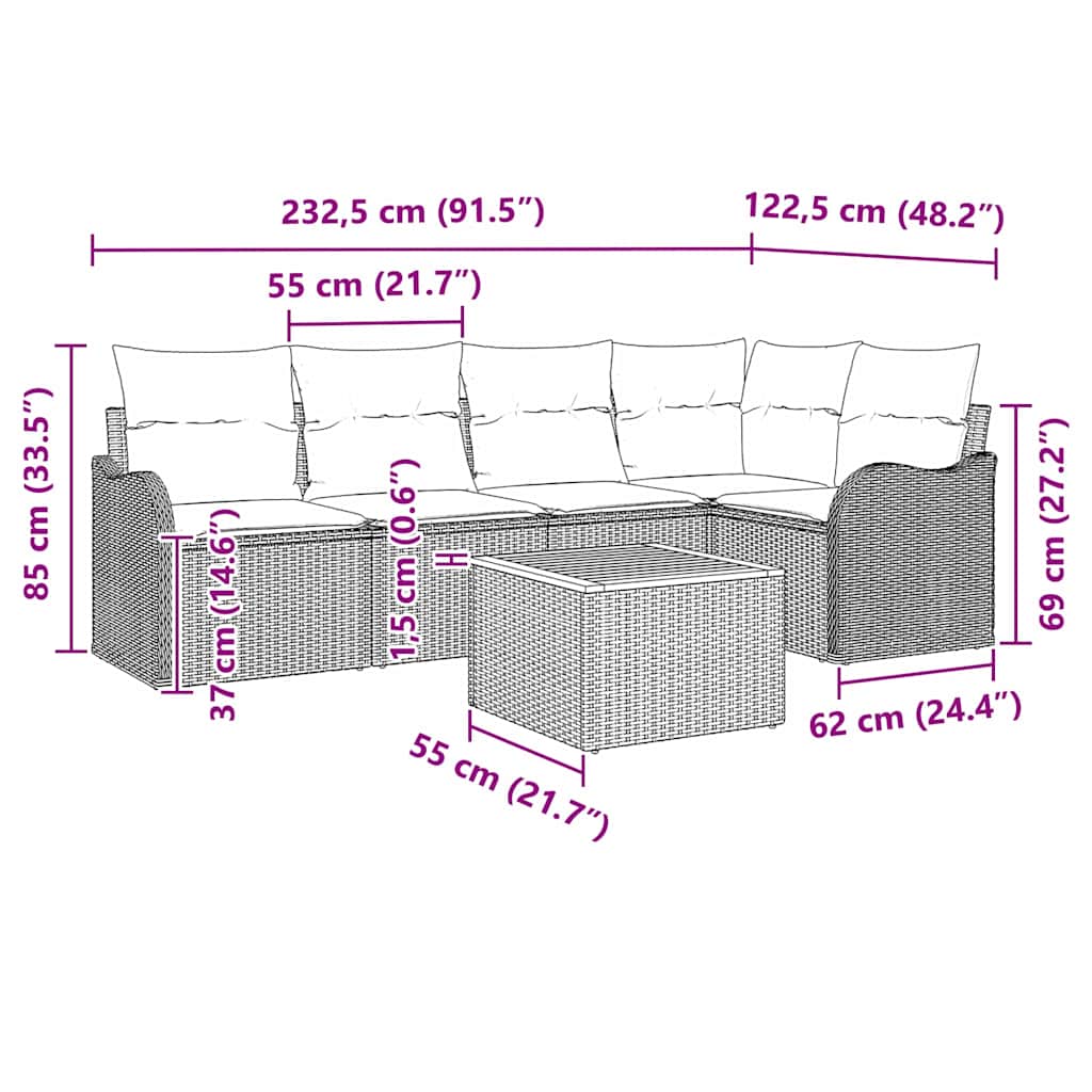 8721288363978_wbg-siz_en_hd_1 vidaXL Garden Sofa Set 6 pcs Black - Image 13