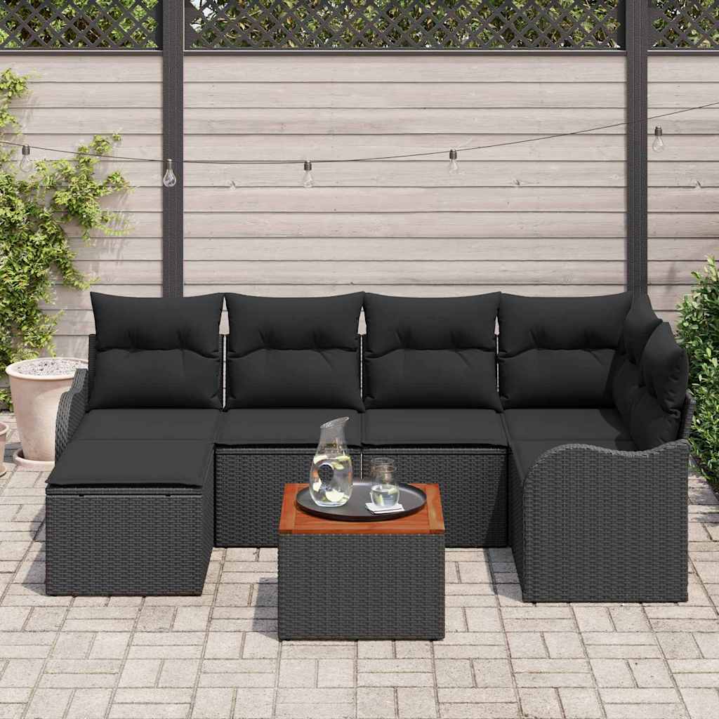 8721288364180_mo-im_en_hd_2 vidaXL Garden Sofa Set 7 pcs Black - Image 3