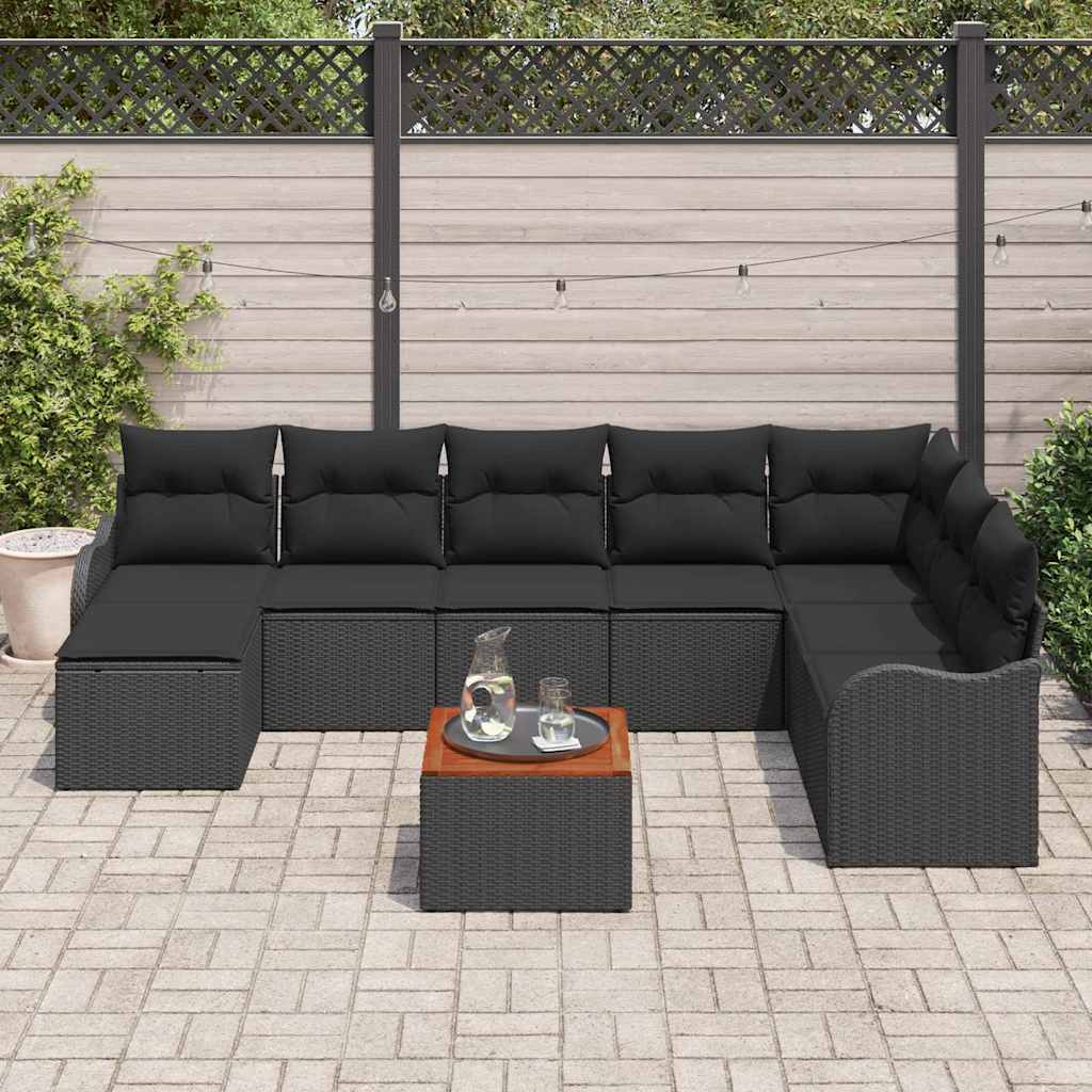 8721288364326_mo-im_en_hd_2 vidaXL Garden Sofa Set 9 pcs Black - Image 3