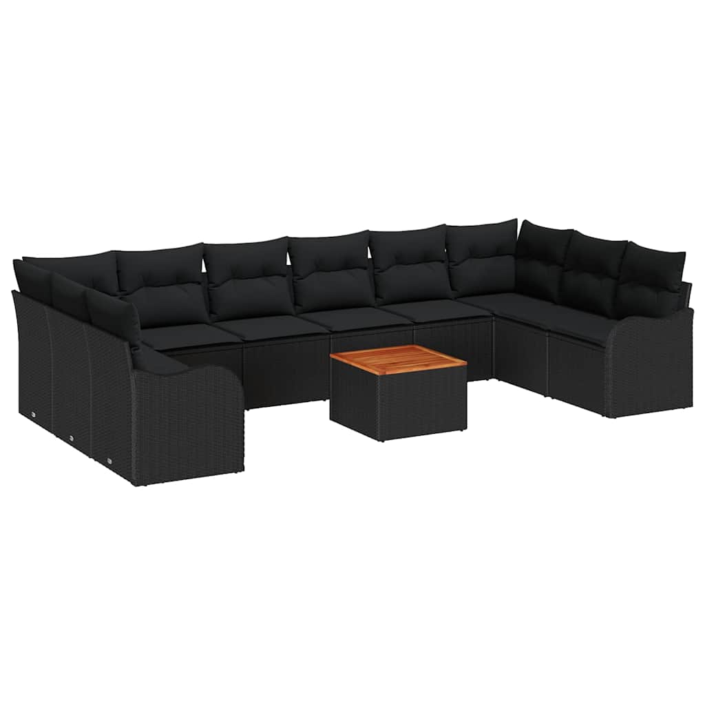 8721288364463_wbg-an-m_en_hd_5 vidaXL Garden Sofa Set 11 pcs Black - Image 2