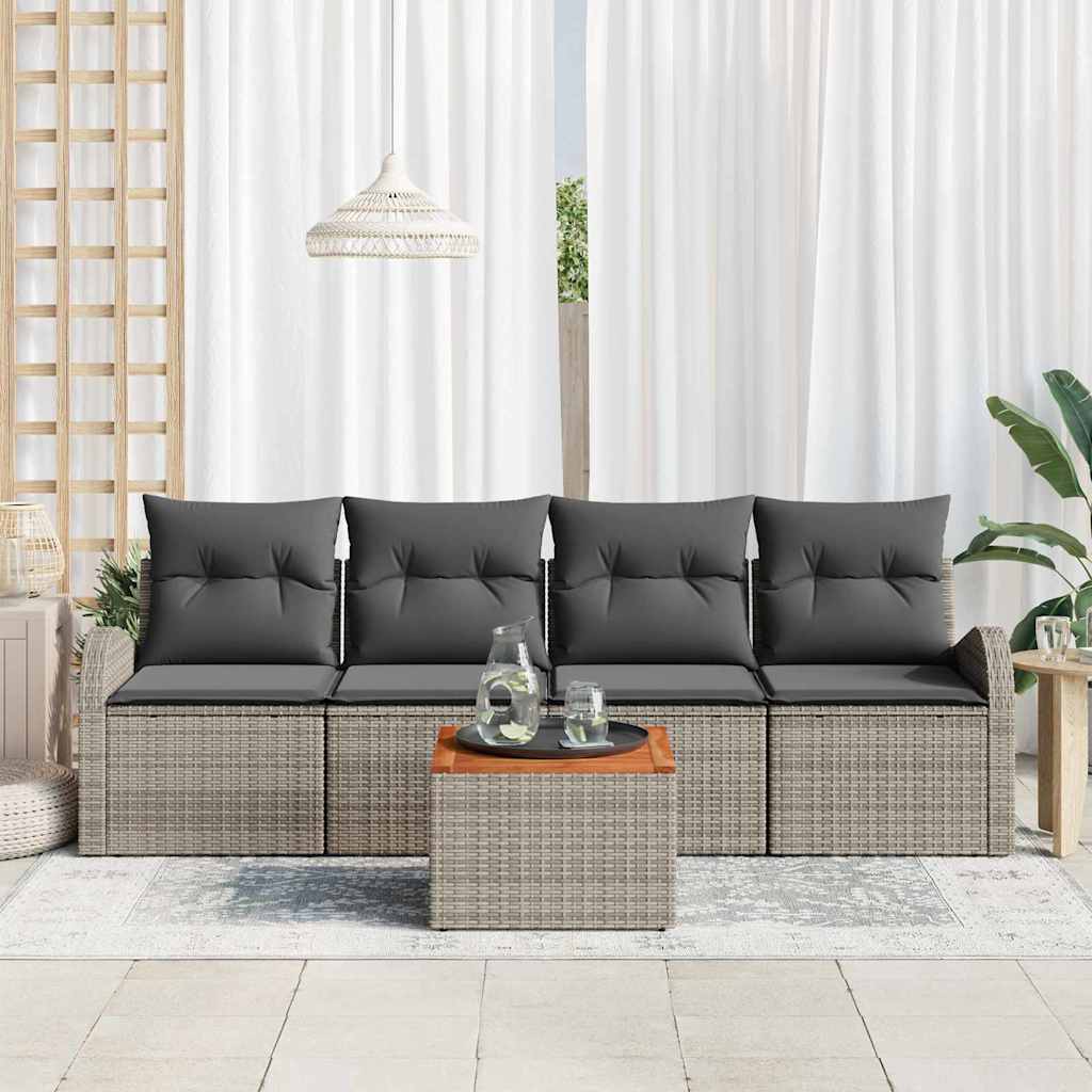8721288364500_mo-im_en_hd_2 vidaXL Garden Sofa Set 5 pcs Grey - Image 3