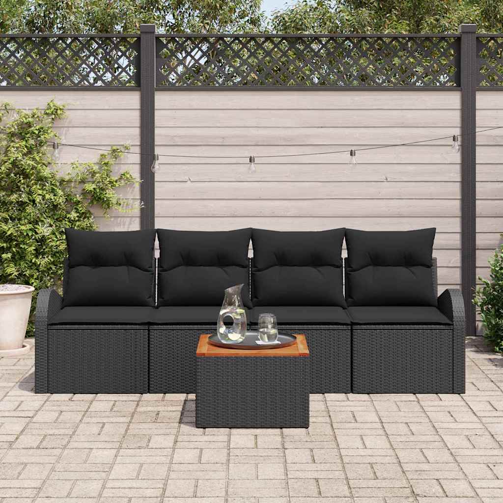 8721288364531_mo-im_en_hd_2 vidaXL Garden Sofa Set 5 pcs Black - Image 3