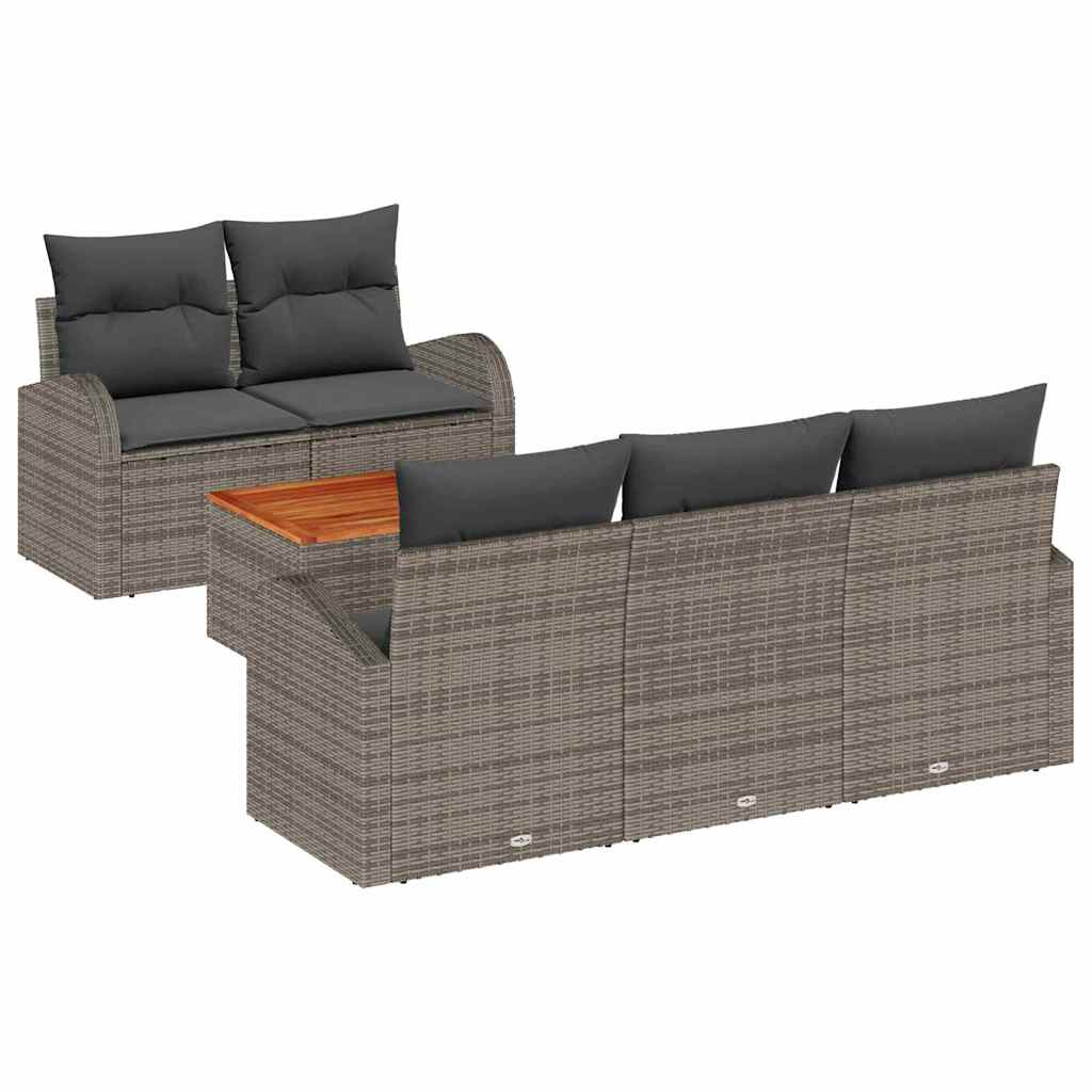8721288364579_wbg-an-m_en_hd_4 vidaXL Garden Sofa Set 6 pcs Grey - Image 2