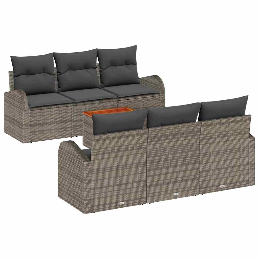 8721288364647_wbg-an-m_en_hd_4 vidaXL Garden Sofa Set 7 pcs Grey - Image 2