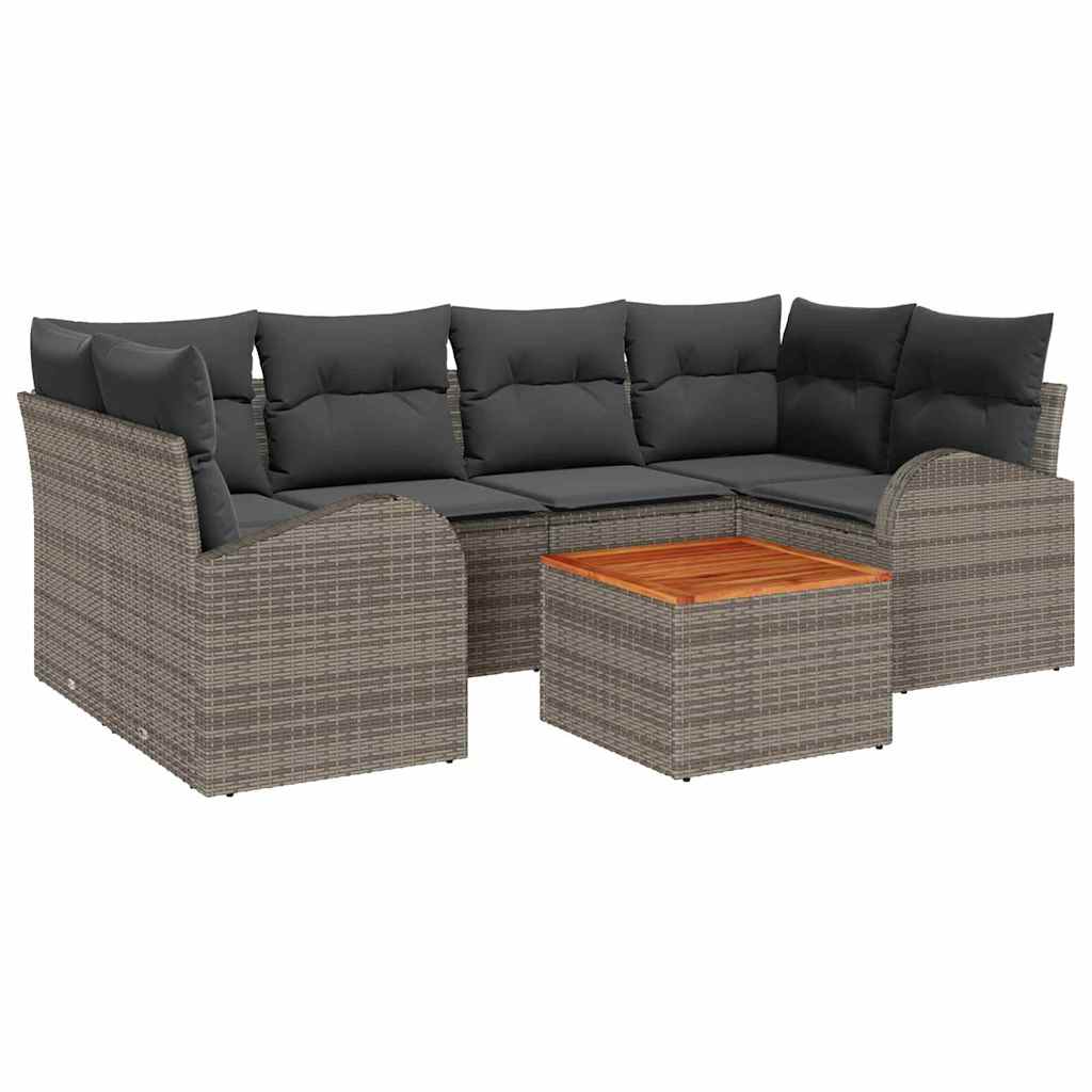 8721288364715_wbg-an-m_en_hd_5 vidaXL Garden Sofa Set 7 pcs Grey - Image 2