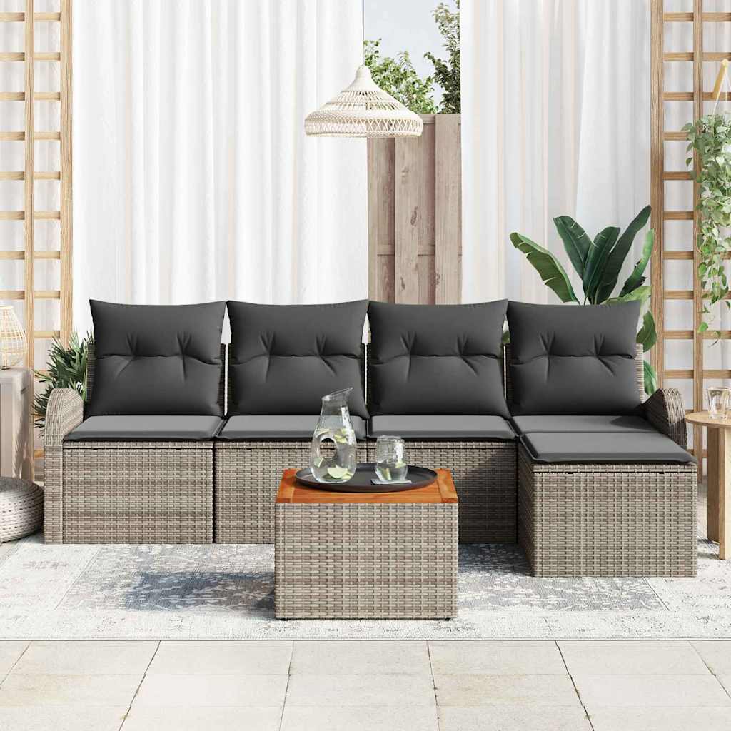 8721288365064_mo-im_en_hd_2 vidaXL Garden Sofa Set 6 pcs Grey - Image 3