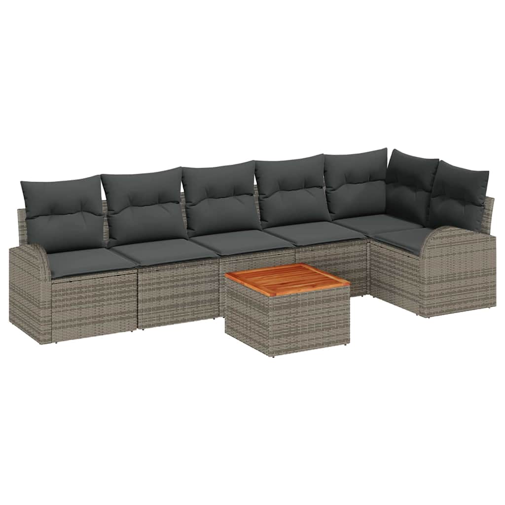 8721288365279_wbg-an-m_en_hd_5 vidaXL Garden Sofa Set 7 pcs Grey - Image 2