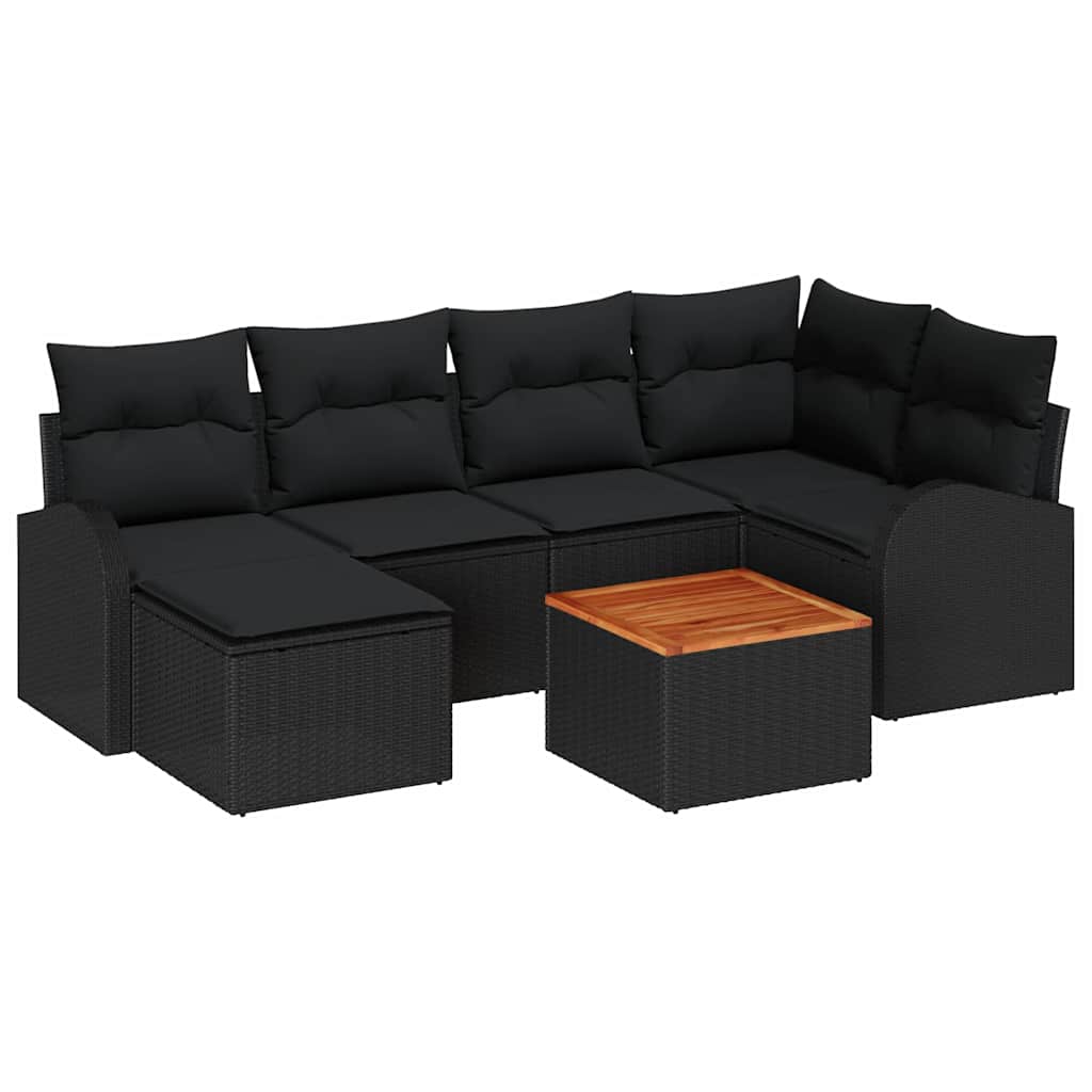 8721288365446_wbg-an-m_en_hd_6 vidaXL Garden Sofa Set 7 pcs Black - Image 2