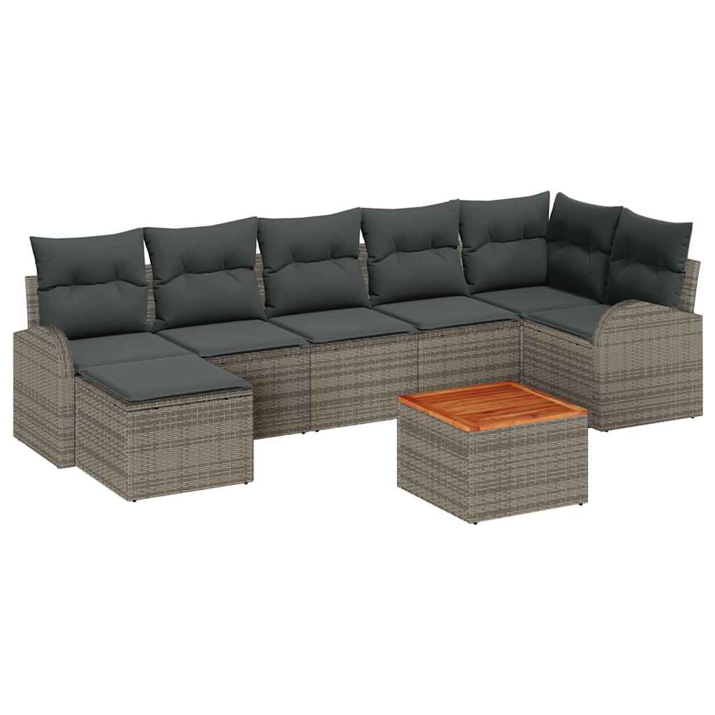 8721288365484_wbg-an-m_en_hd_6 vidaXL Garden Sofa Set 8 pcs Grey - Image 2