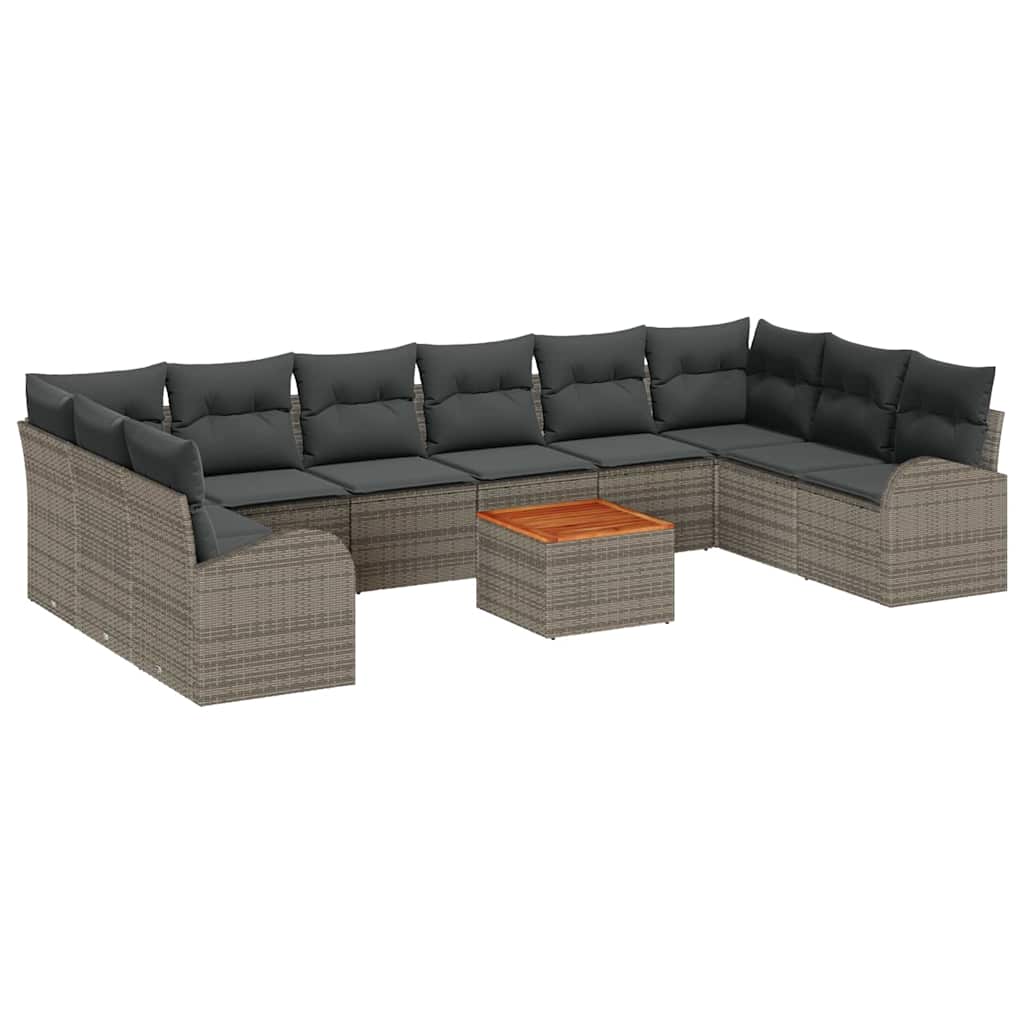 8721288365699_wbg-an-m_en_hd_5 vidaXL Garden Sofa Set 11 pcs Grey - Image 2