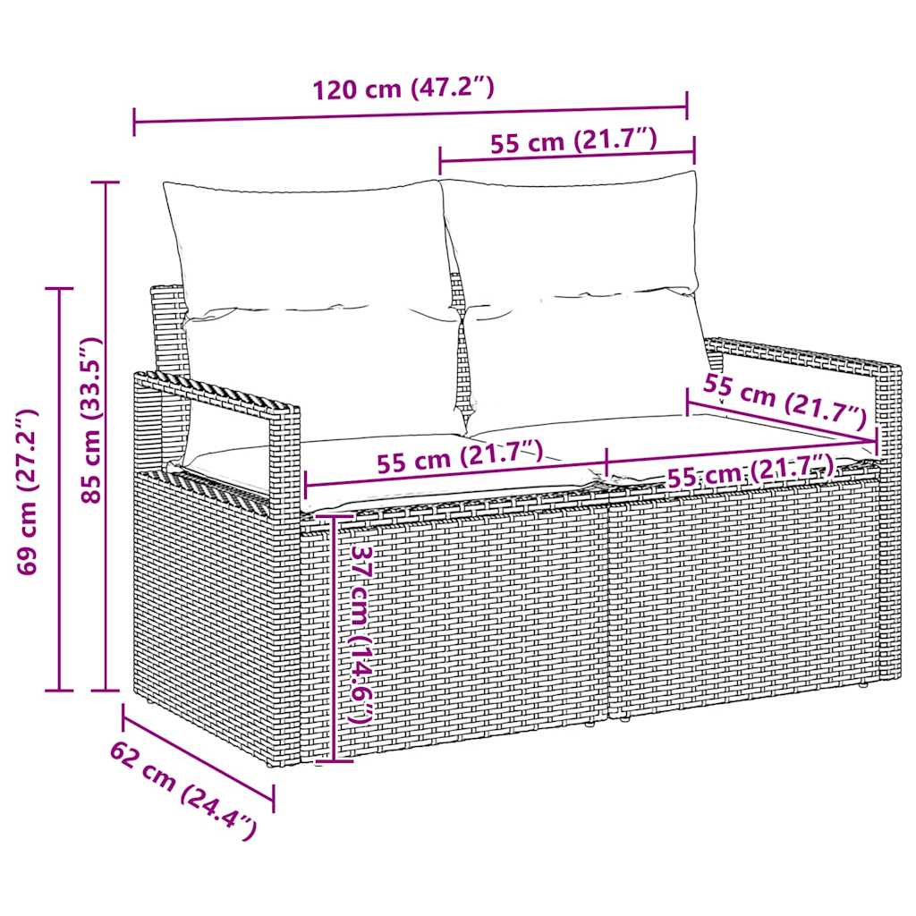 8721288365767_wbg-siz_en_hd_2 vidaXL Garden Sofa Set 5 pcs Grey - Image 12