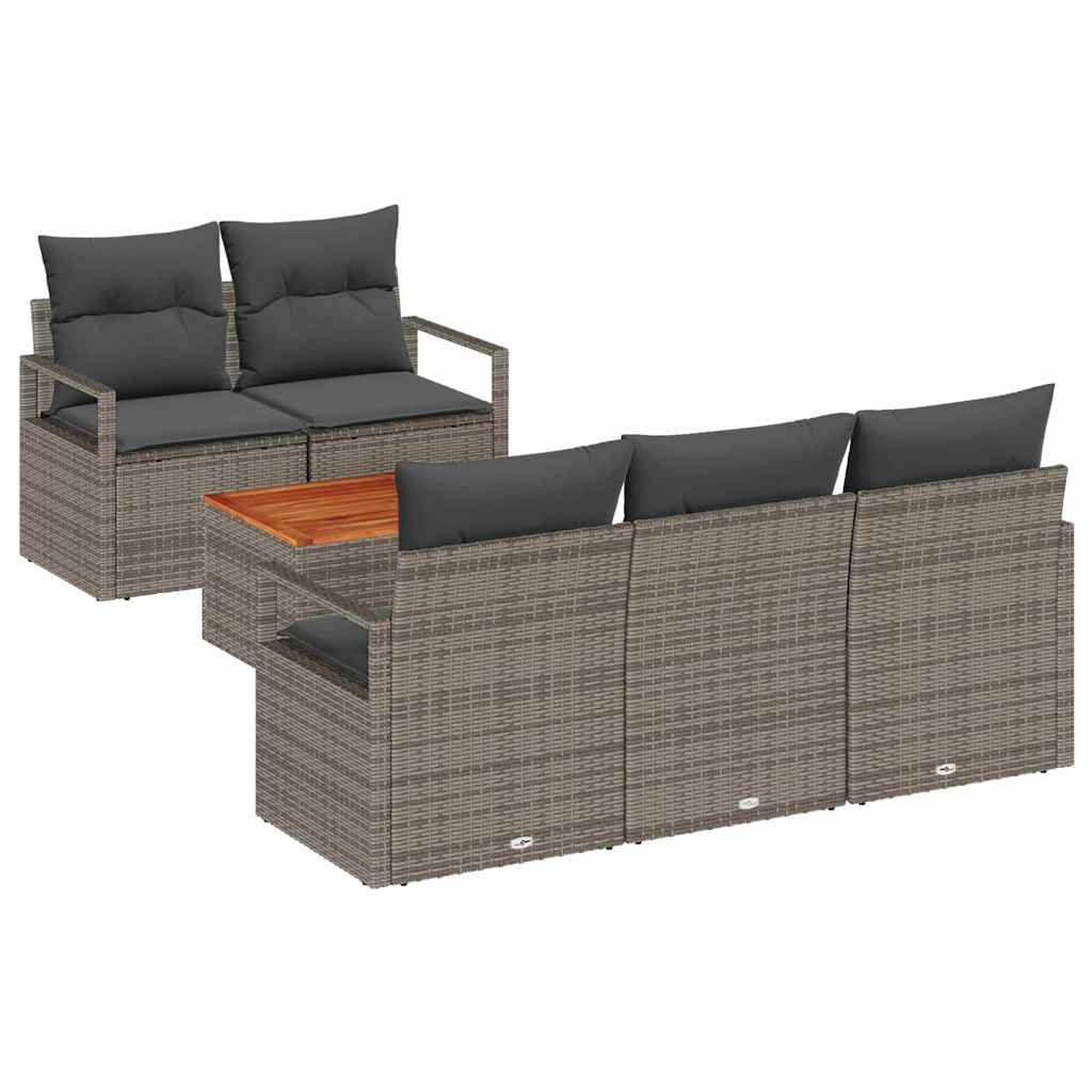 8721288365835_wbg-an-m_en_hd_4 vidaXL Garden Sofa Set 6 pcs Grey - Image 2